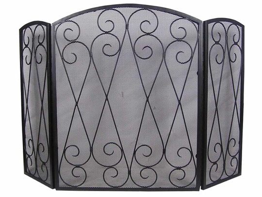 Dube 3 Panel Metal Fireplace Screen