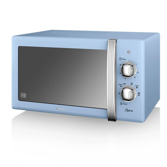 Retro 20 L 800W Countertop Microwave