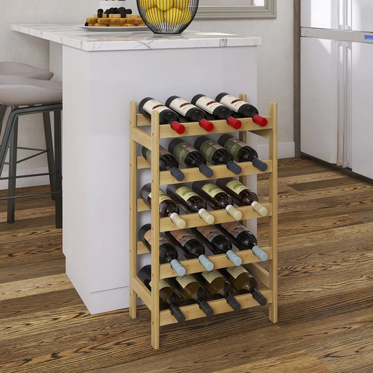 Bamboo Wine Rack Display Holder