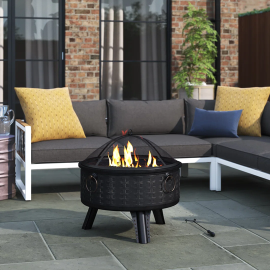 Monserrat 43Cm H x 64Cm W Steel Wood Burning Outdoor Fire Pit