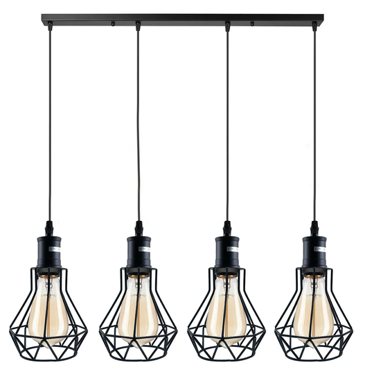 Houlton 4 - Light Kitchen Island Geometric Pendant