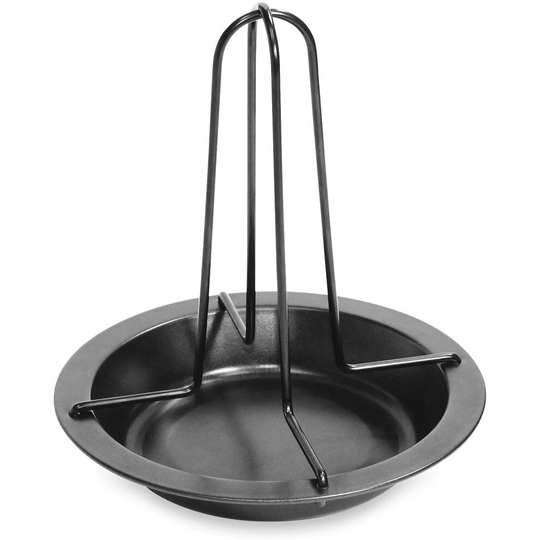 Fackelmann Upright Chicken Roaster Rack, Tinplate, Black, Medium