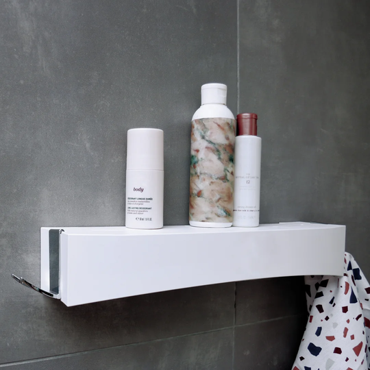 Clever Flip Floating Adhesive Shower Shelf
