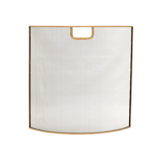 Iron Fire Screen In Copper Finish H61cm W61cm