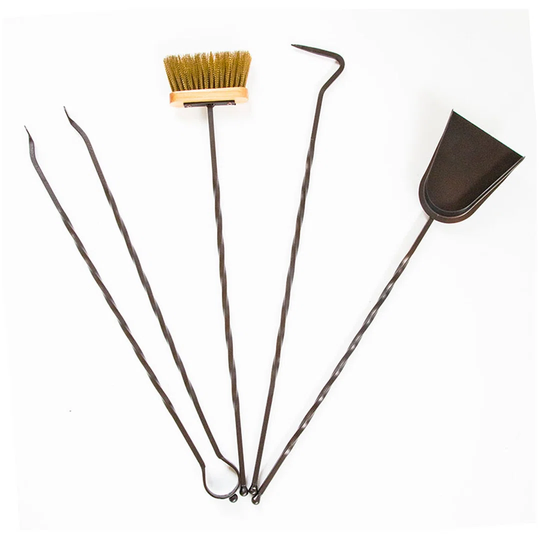 Abyssinia 4 Piece Iron Fireplace Tool Set