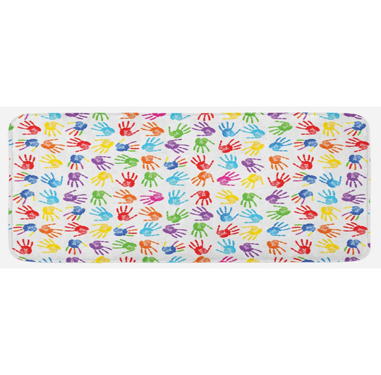 Caliana Colourful Watercolour Kitchen Mat