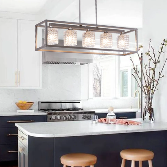 Karpinski 5-Light Kitchen Island Rectangle Pendant