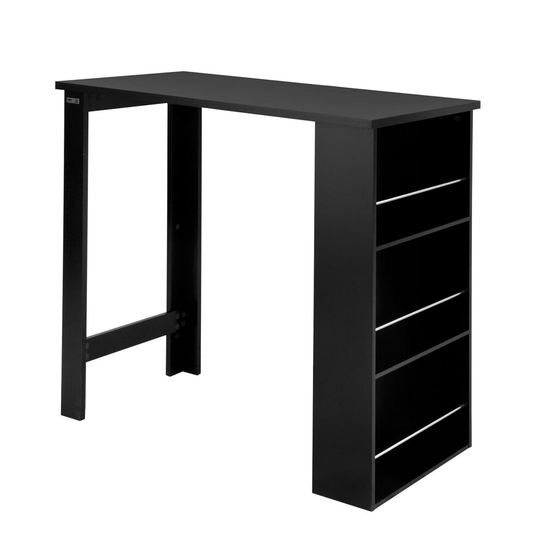 SoBuy® FWT17-SCH, Kitchen Dining Table Bar Table with 3-Tier Storage Rack