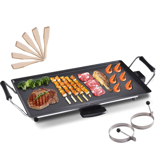 Tomaso Electric Teppanyaki Barbecue Griddle with Lid
