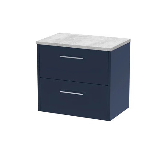 605Mm Wall Mounted Bathroom Vanity Base Only in Electric Blue