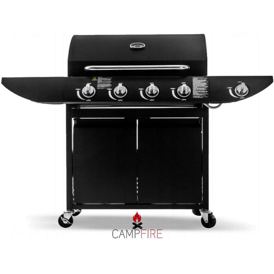 Gas Burner Grill BBQ | 4+1 Burner Barbecue Grill