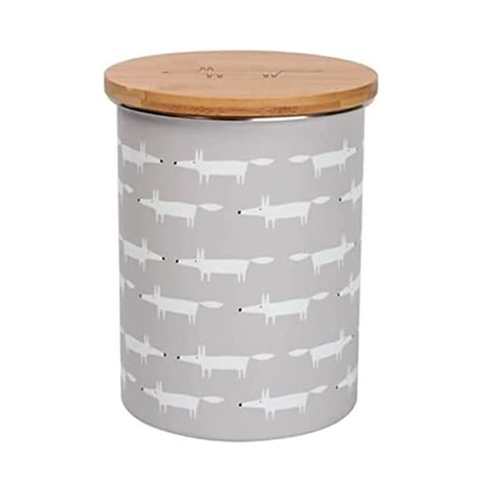 Scion Mr Fox Light Grey Biscuit Canister