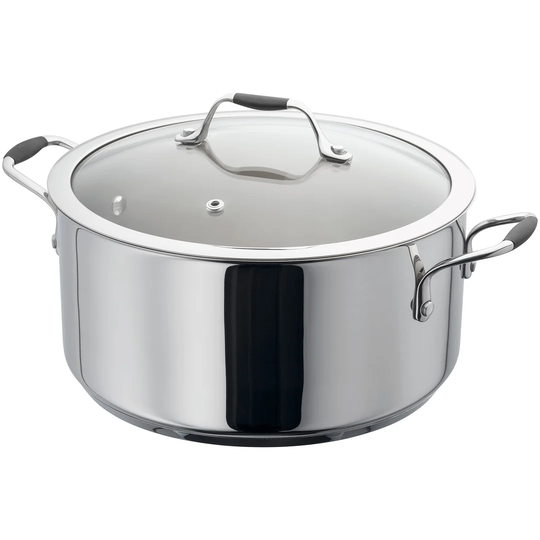 Stellar James Martin 24cm Stainless Steel Casserole with Glass Lid, 5L
