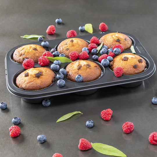 I-Bake 6 Cup Non-Stick Muffin Pan