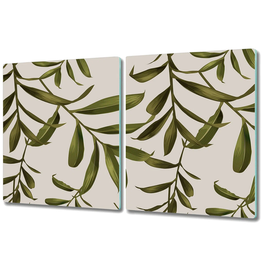Austinburg Tempered Glass Leaves Chopping Board