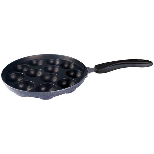 Belfry Kitchen F73028AD011D4AE388247CC6671E6584 Appa Kara with Handle to Make Appams, Pancakes, Aluminium, 600 milliliters, Black