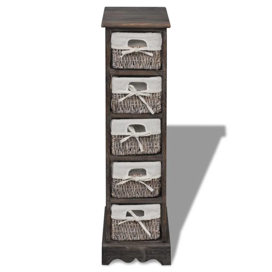 Worley 5 Drawer 28Cm W Solid Wood Tallboy