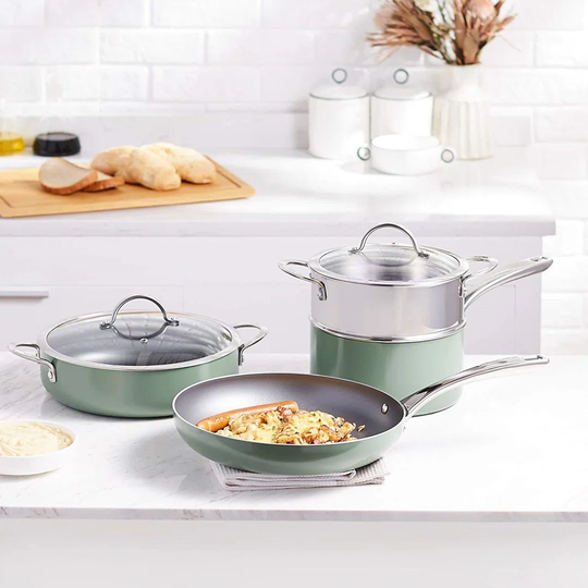 Draper 6 Piece Stainless Steel Non Stick Cookware Set