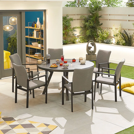 Evyatar 6 Seater Dining Set with Cushions