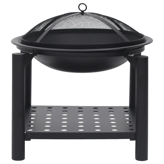 Fire Pit With Poker 54X54x55 Cm Steel
