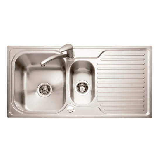 Dove 100cm x 50cm 1 1/2 Inset Kitchen Sink