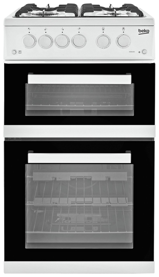 Beko KDVG592W 50cm Double Oven Gas Cooker - White