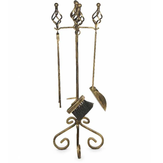 Aahil 4 Piece Iron Fireplace Tool Set