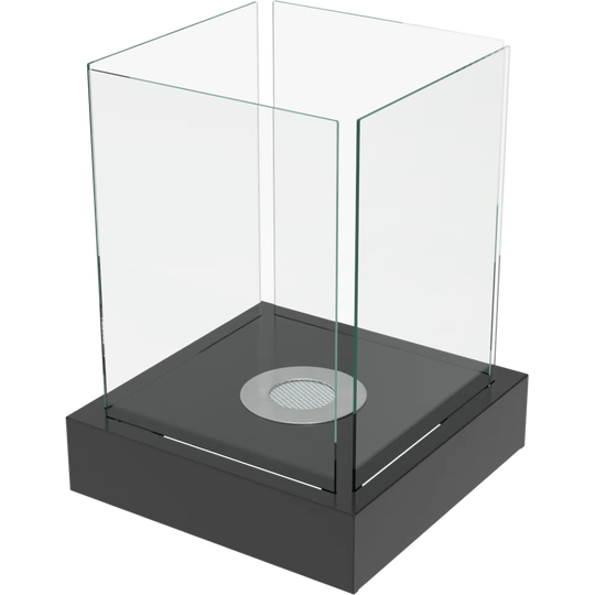 Tabletop Ethanol Fireplace Tango4 Black with Glazing