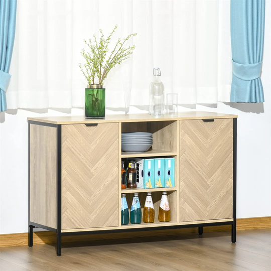 Bluefield 120Cm Wide Oak Solid Wood Sideboard