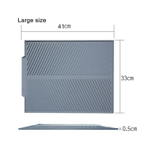 (Large) Portable Durable Tableware Silicone Drain Sink Mat