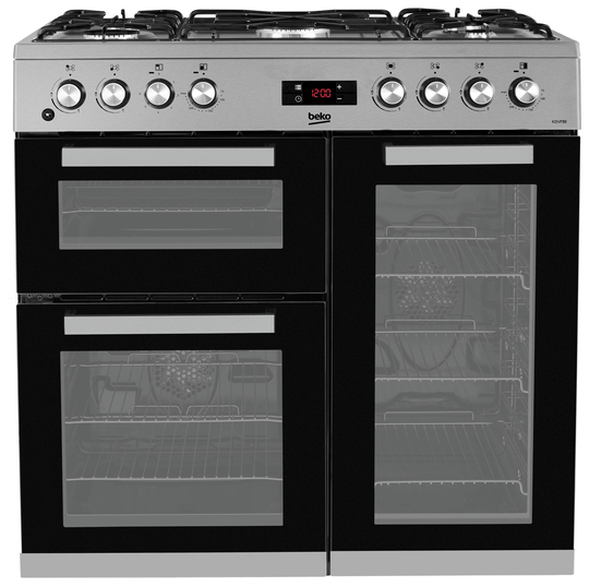 Beko KDVF90X 90cm Dual Fuel Range Cooker - Stainless Steel