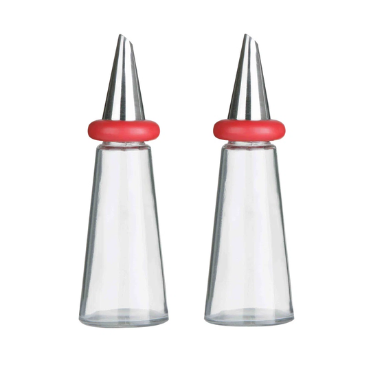 Cream Plastic Oil And Vinegar Set