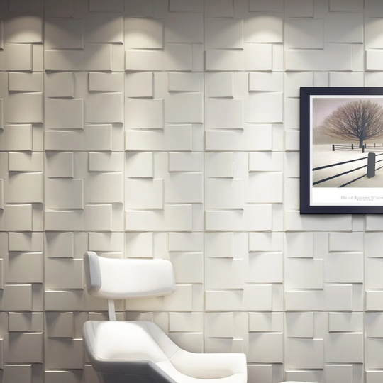 Shanley 50.04cm x 50.04cm Wood Tile in White