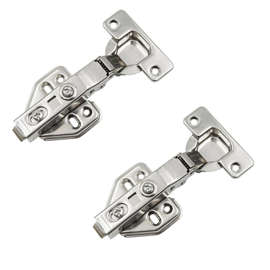 (2) 35mm Soft Close Hinges Kitchen Cabinet Cupboard Wardrobe Door Full Overlay