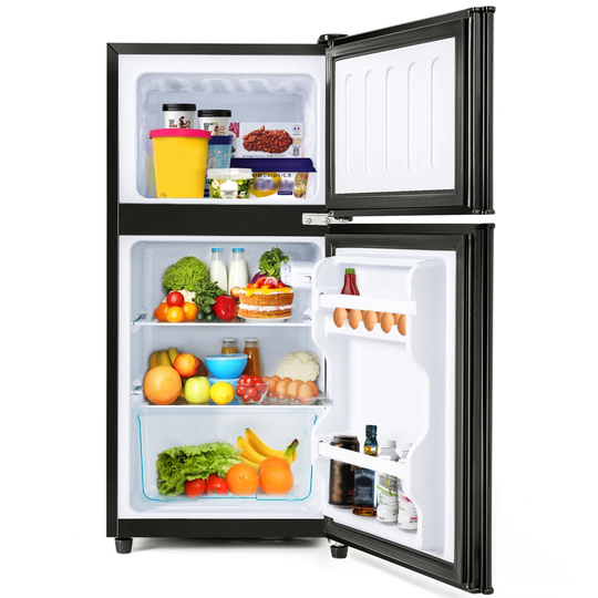 Khl-Gefrierkombination, 86.8 Cm Hoch, 46.5 Cm Breit, Doppeltr, Mit 60 Liter Gesamtvolumen, 22 Liter Gefriervolumen, 38 Liter Khlvolumen. 172 Kwh/Jahr,