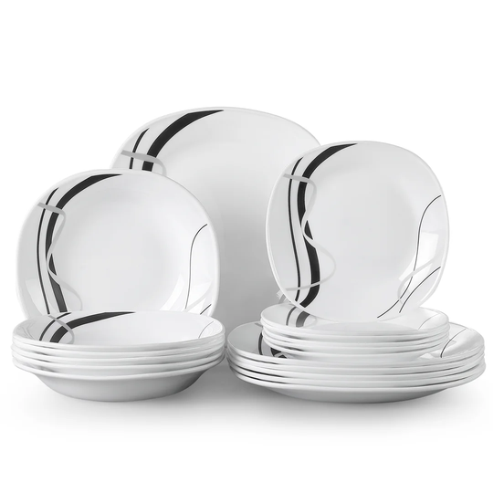 Fionc 18 Piece Dinnerware Set, Service for 6
