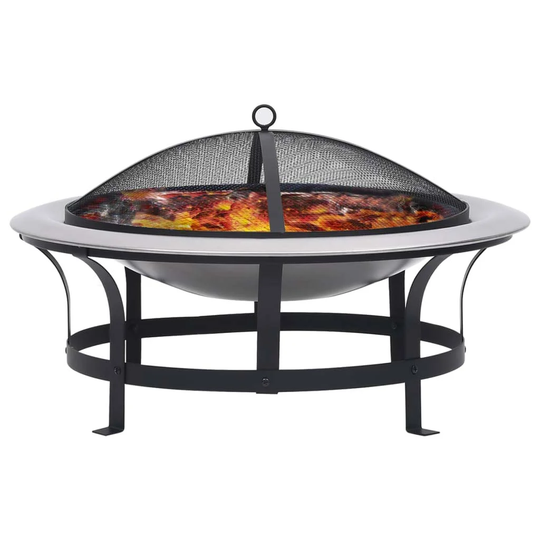 Yoplac 51Cm H x 76Cm W Wood Burning Outdoor Fire Pit with Lid