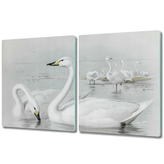 Dichiera Tempered Glass Swans Lake Chopping Board