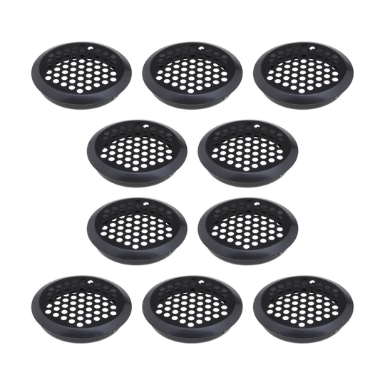 10x Round Ventilation Grilles 60mm Stainless Steel Louver Hole Air Soffit Vent