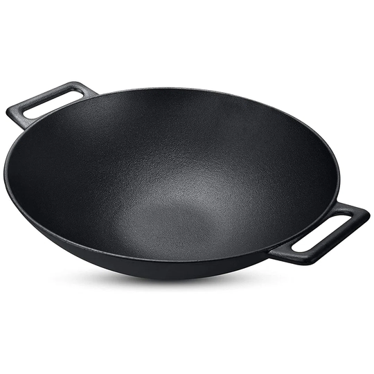 Cast Iron Wok 30.5 Cm With Wide Handles