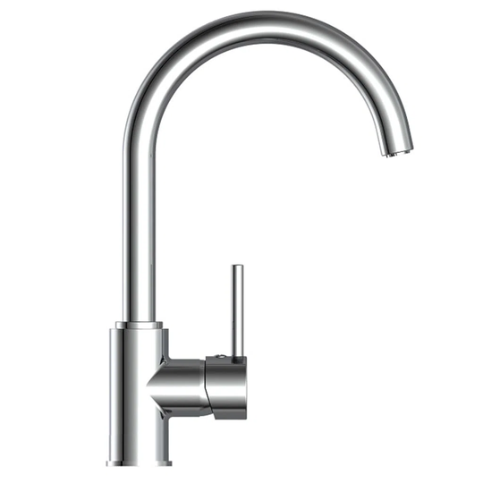 Schütte Sink Mixer with High Round Spout Casalla Low Pressure Chrome