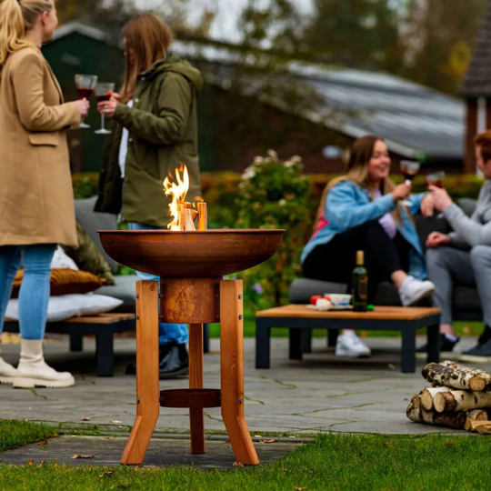 RedFire Handmade Fire Pit Woody Rust Steel
