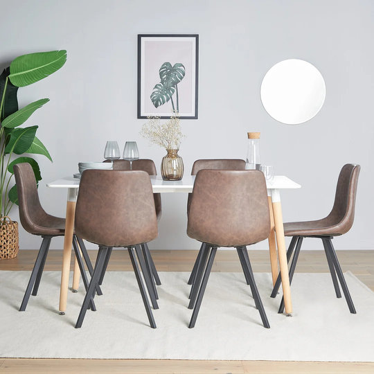 Colbly 140cm White Dining Table With Solid Beech Wood Legs