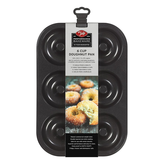 Tala Performance Non-Stick Steel 9cm 6 Cup Doughnut Baking Tin Pan Tray