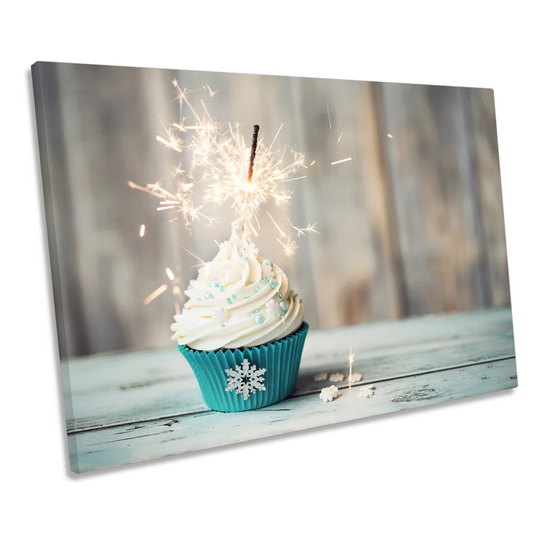 Cupcake Kitchen Sparkler Wrapped Canvas Art Print