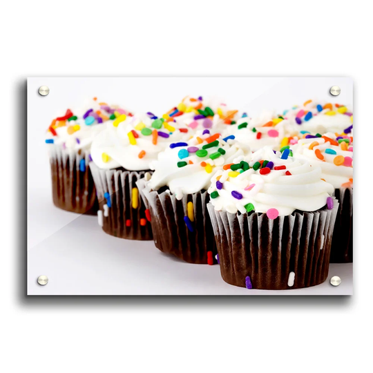 Cupcake Sprinkles Portrait - Unframed Photograph Print on Acrylic