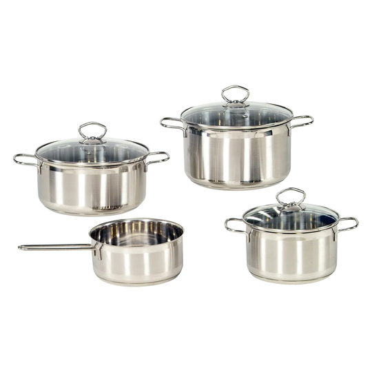 Deasia 4 Piece Stainless Steel Cookware Set