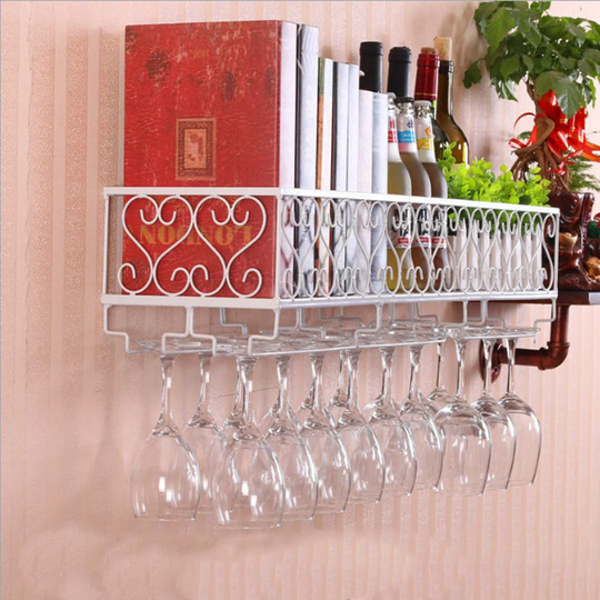 Thelen 16 Bottle Wall Mounted Wine Bottle & Glass Rack