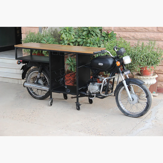 Zachariah Motorbike Bar with Wine Storage