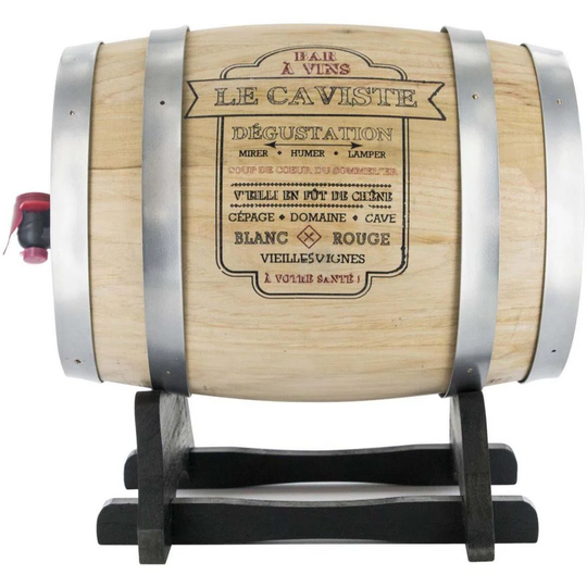 Bryonce Wine Dispenser Barrel 5 Liters Bistrot Grey